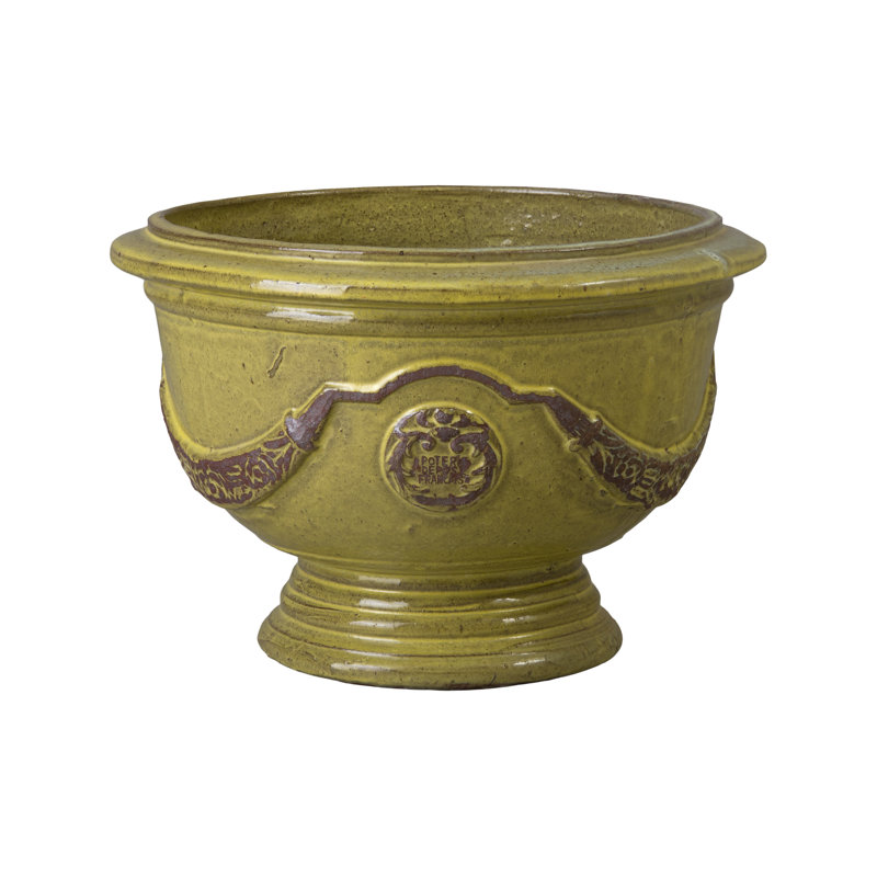 Emissary Home and Garden Anduze French Yellow Ceramic Round